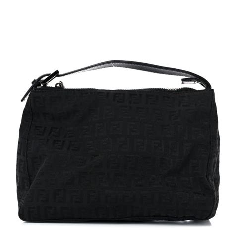 FENDI Zucchino Mini Pochette Black 1028942 